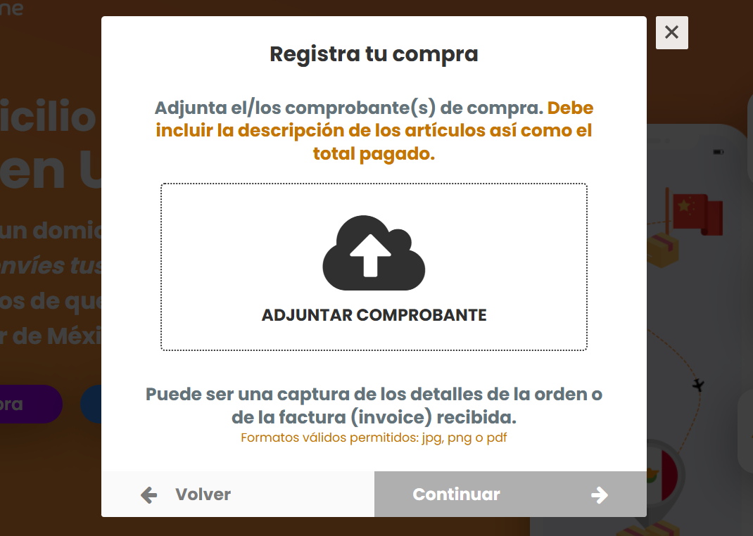 Ilustración para localizar el invoice o comprobante de compra
