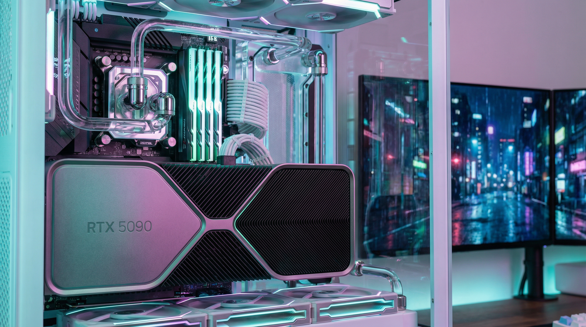 Pc moderna con rtx 5090 y aio