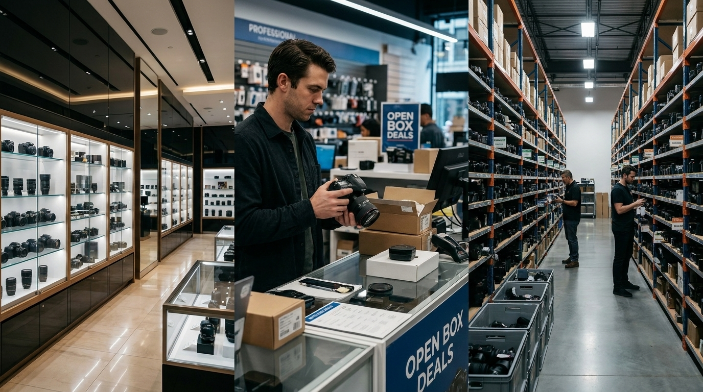 Comparación de distintas tiendas y opciones para comprar equipo fotográfico nuevo y usado en Estados Unidos