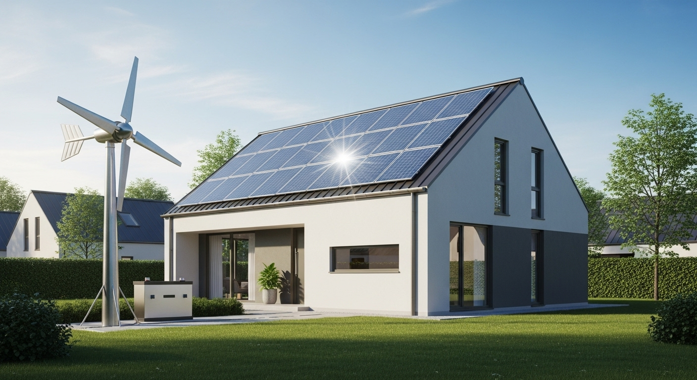 Energía solar y eólica en casa: cómo aprovechar alternativas limpias desde tu hogar Post feature image