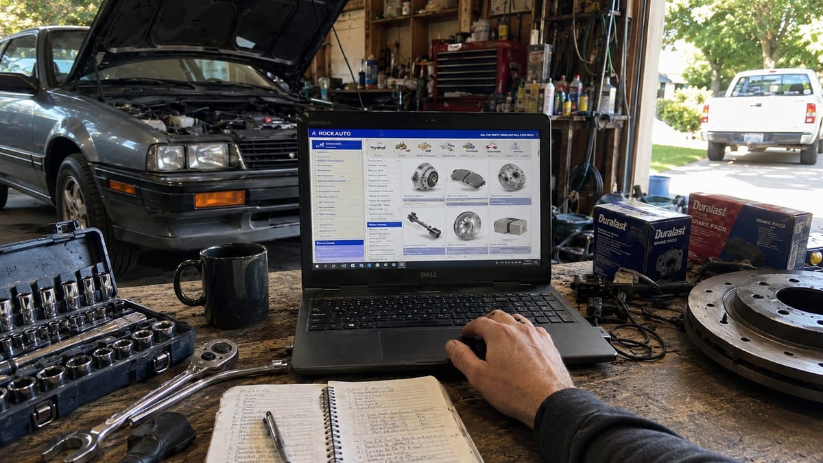 Garage con auto en reparación