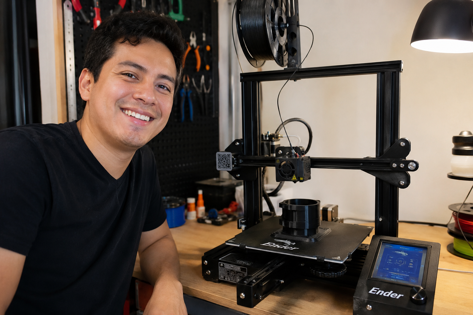 daniel y su primer impresora 3d